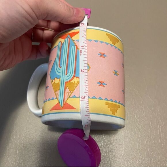 Vintage Aztec Cactus Ceramic Mug 1989 June Sobel Vandor Southwestern Mug - Picture 7 of 7